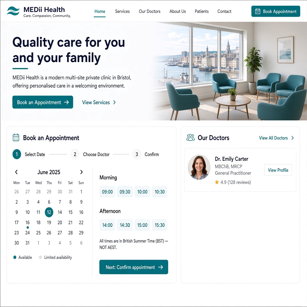 MEDii Health product screen