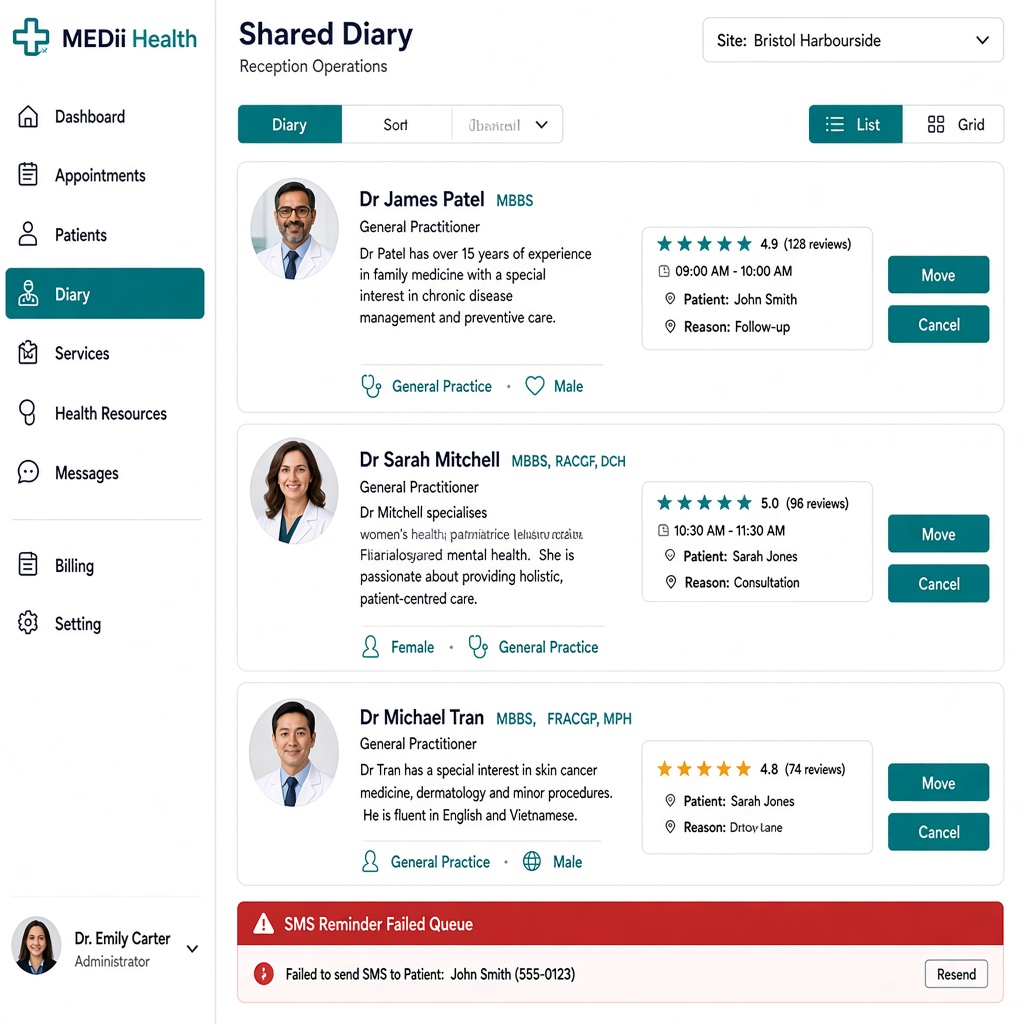 MEDii Health screen 3