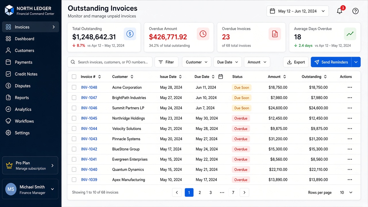 North Ledger product screen